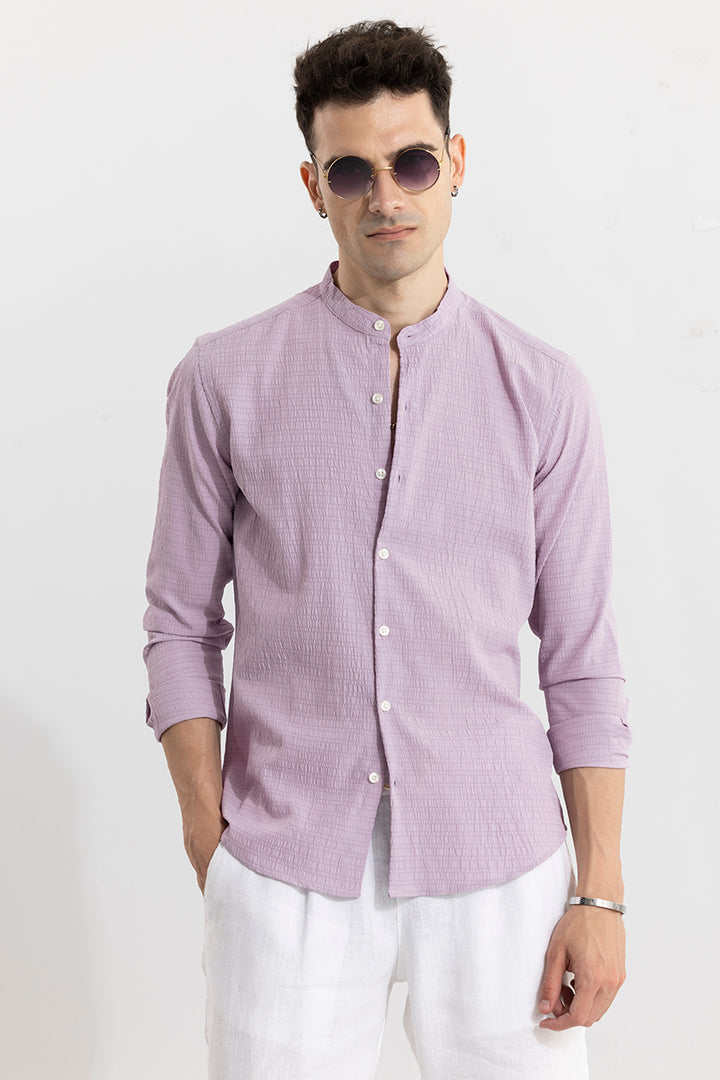 Reese Purple Seersucker Shirt