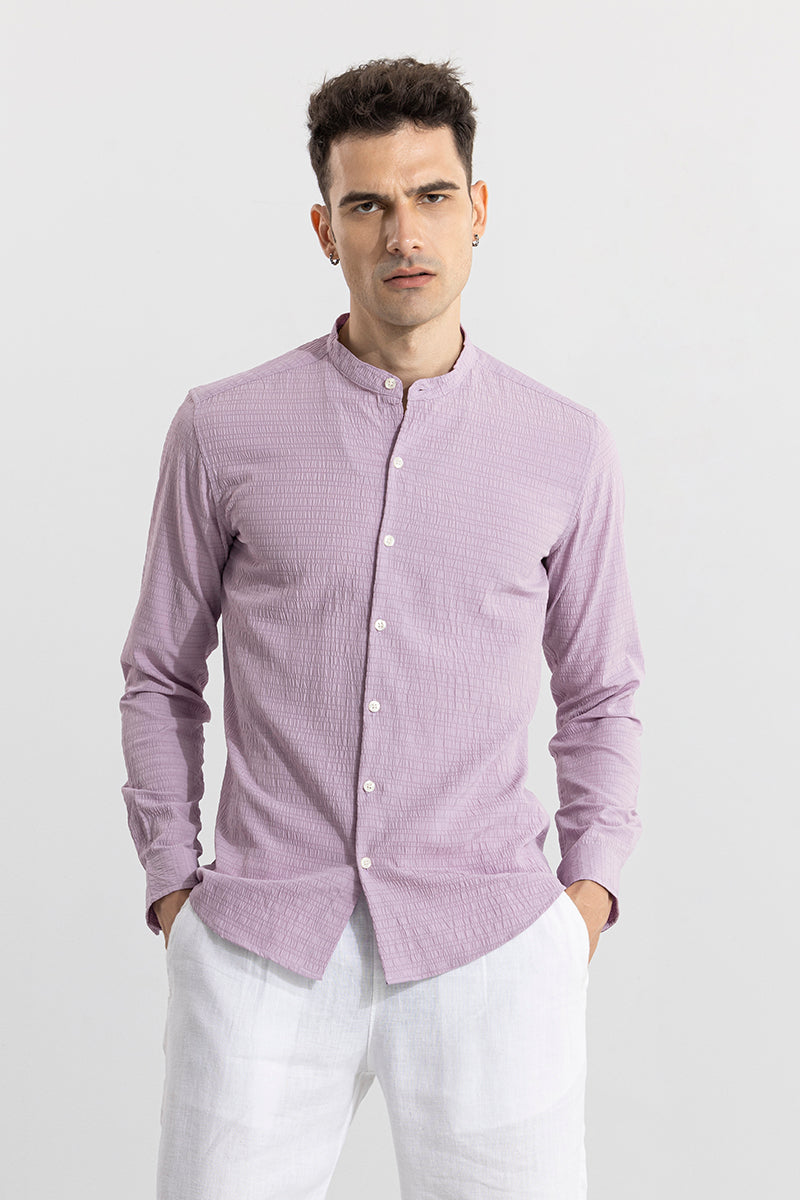 Reese Purple Seersucker Shirt