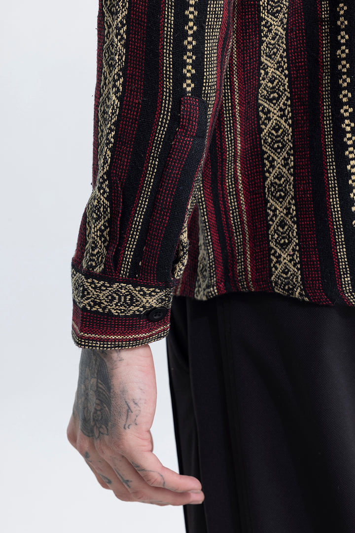 Hessian Lined Maroon Shirt