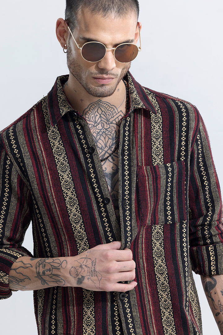 Hessian Lined Maroon Shirt