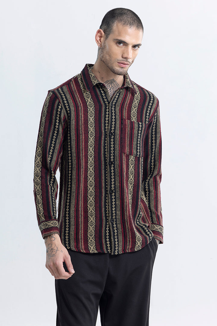 Hessian Lined Maroon Shirt