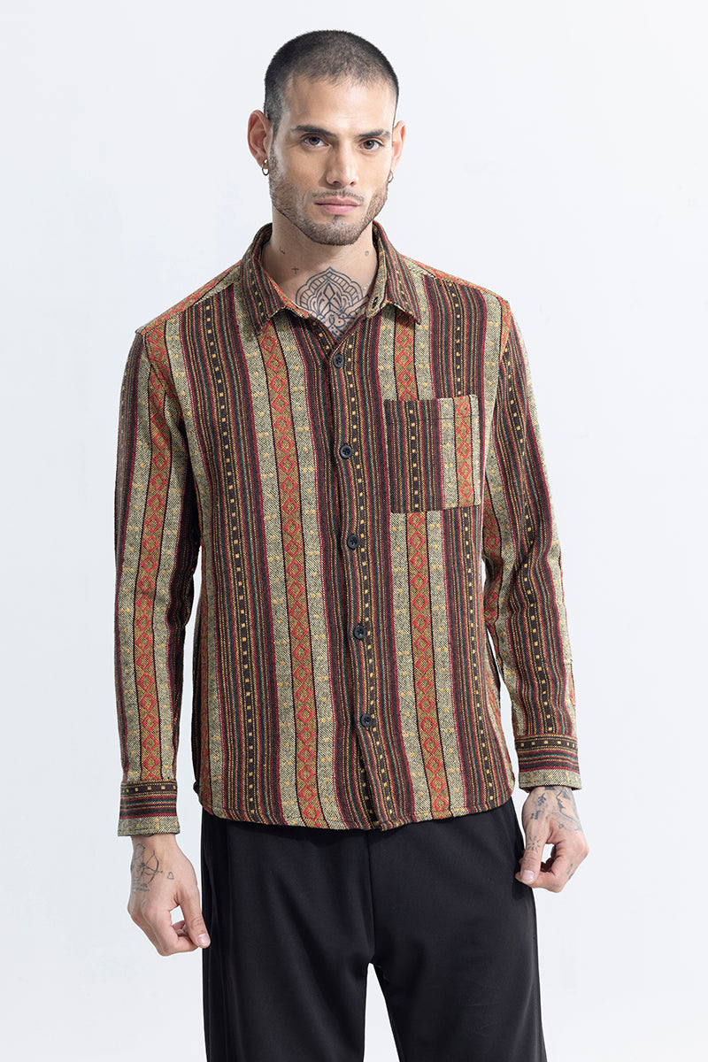 Hessian Lined Brown Shirt