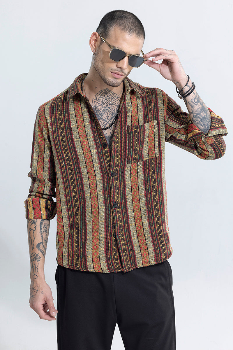 Hessian Lined Brown Shirt