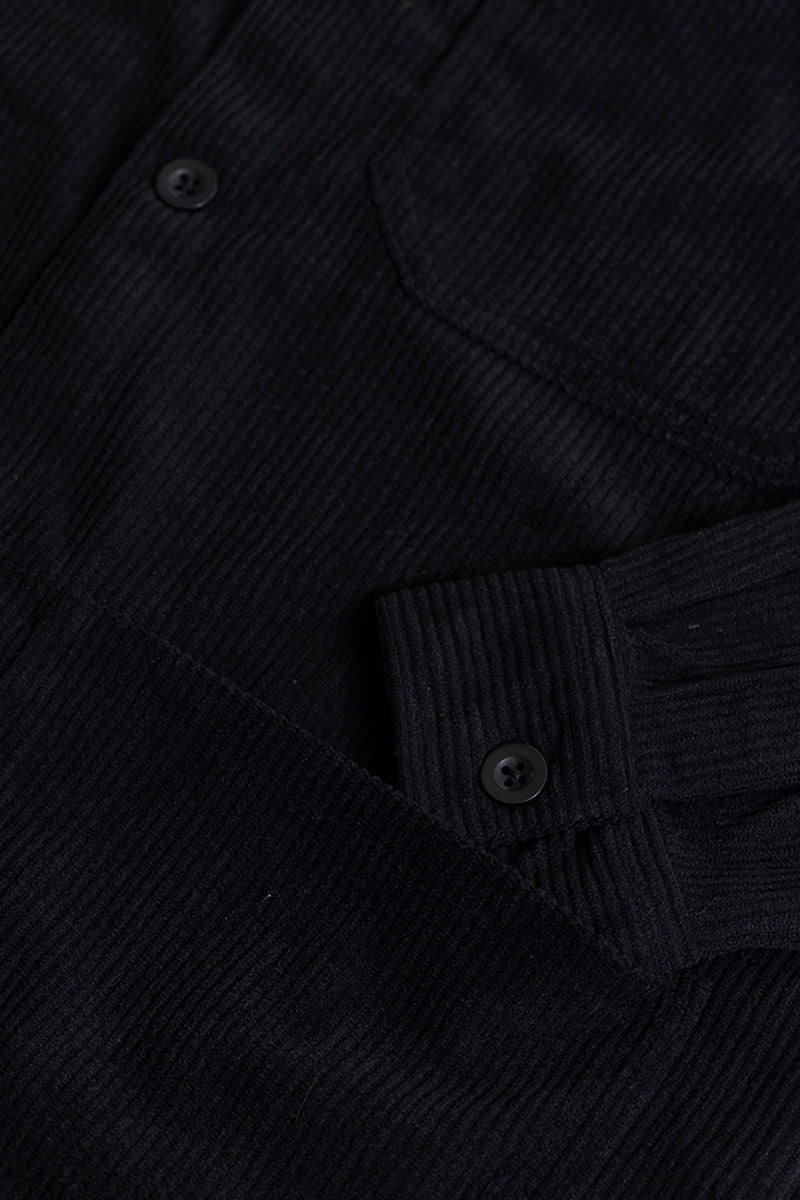 Cord Ribbed Black OverShirt