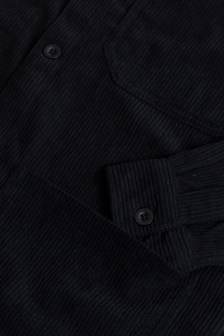 Cord Ribbed Black OverShirt