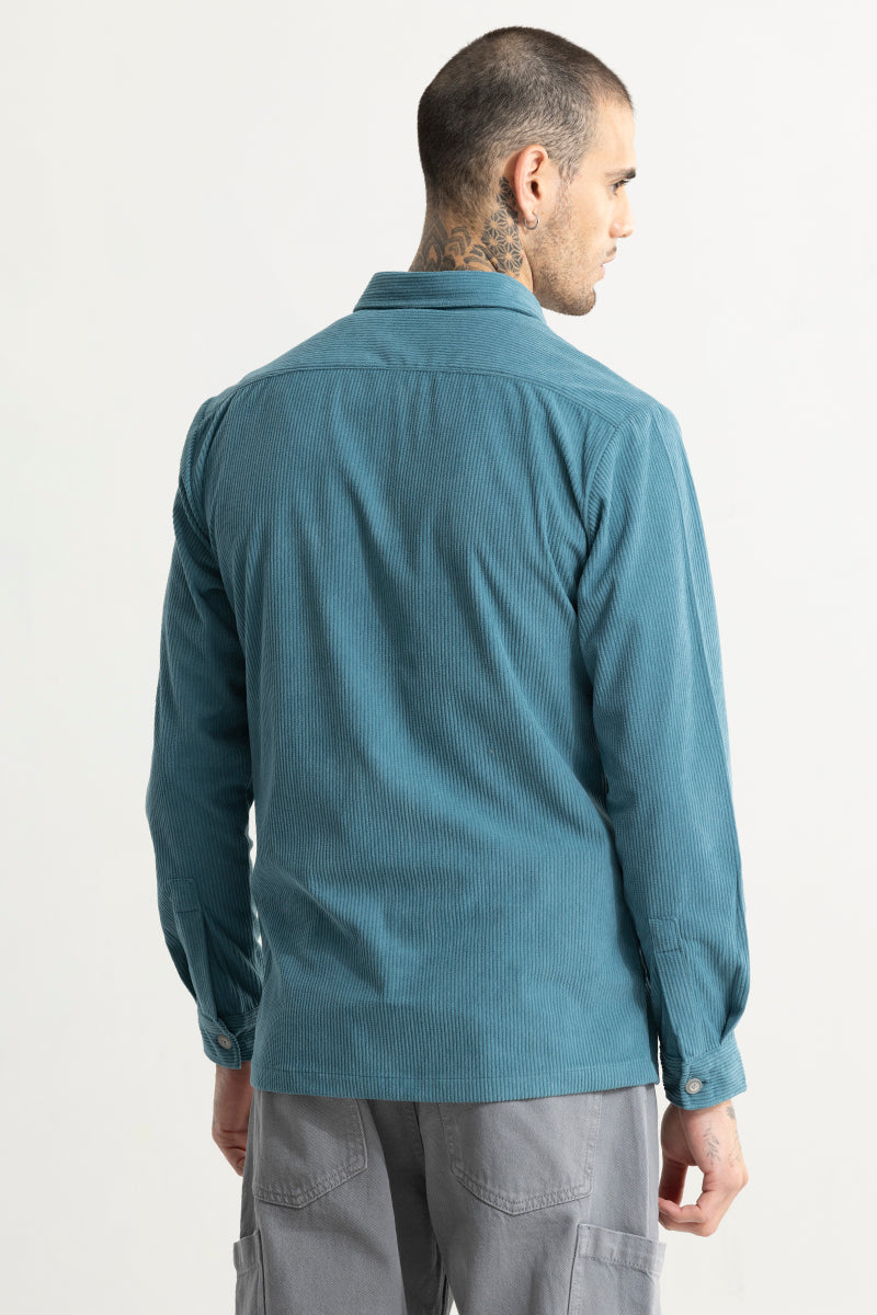 Cordy Teal Blue Shirt