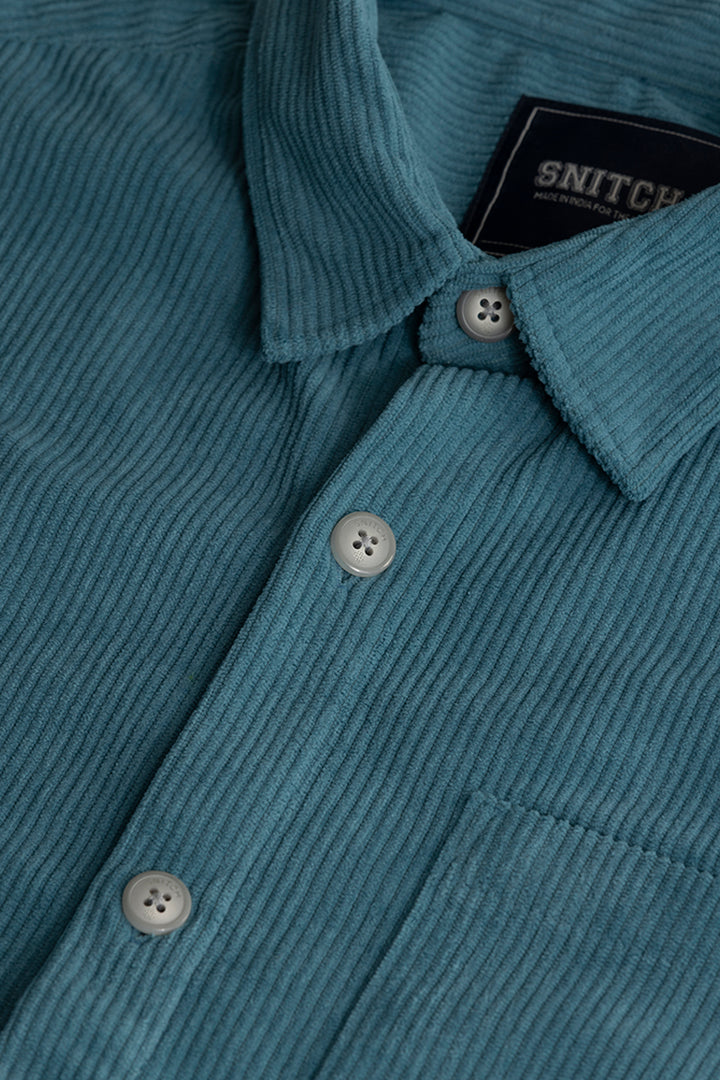 Cordy Teal Blue Shirt