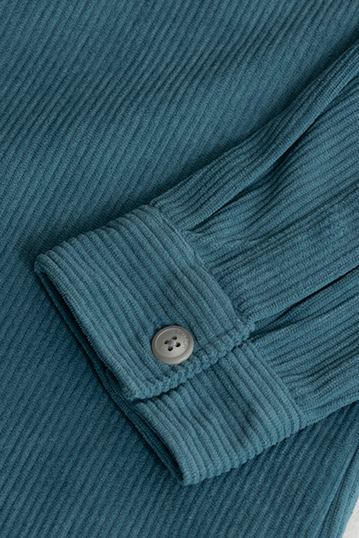 Cordy Teal Blue Shirt