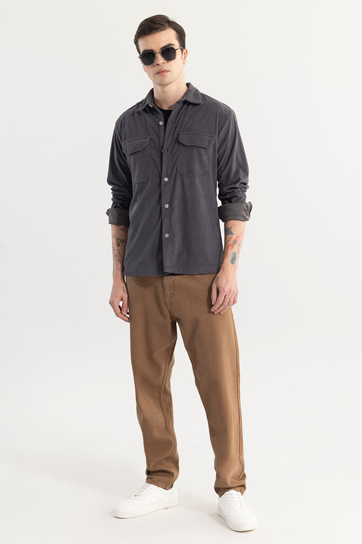 Softline Corduroy Ash Grey Overshirt