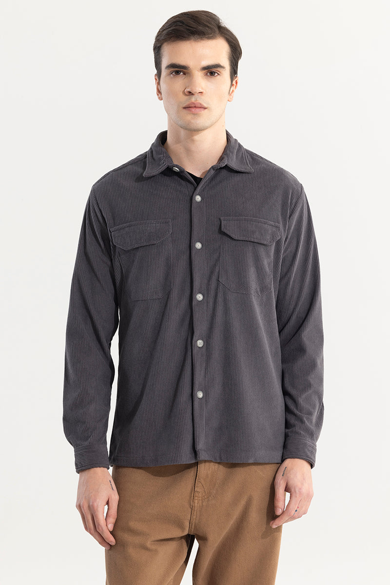 Softline Corduroy Ash Grey Overshirt