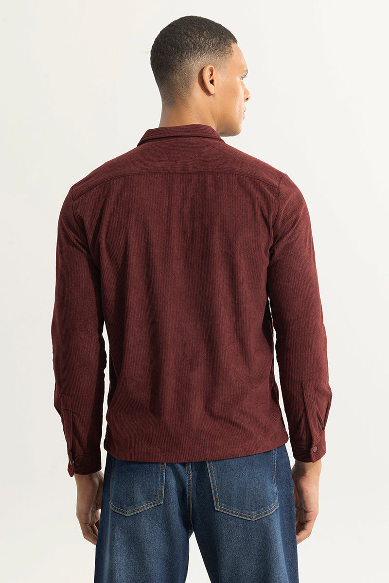 Cord Couture Maroon Overshirt