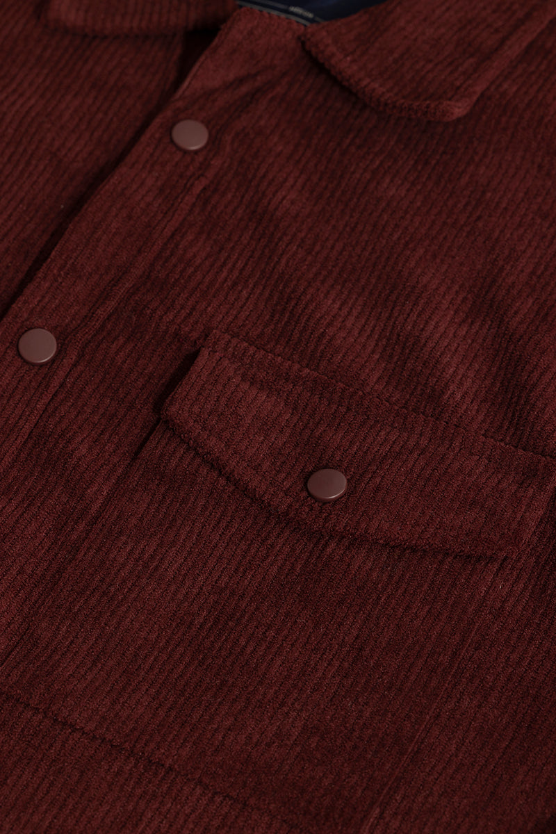 Cord Couture Maroon Overshirt