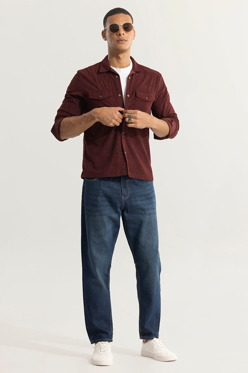 Cord Couture Maroon Overshirt