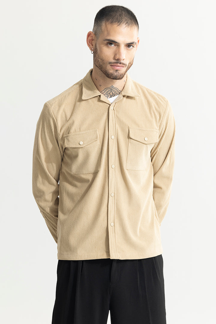 Cord Couture Beige Overshirt