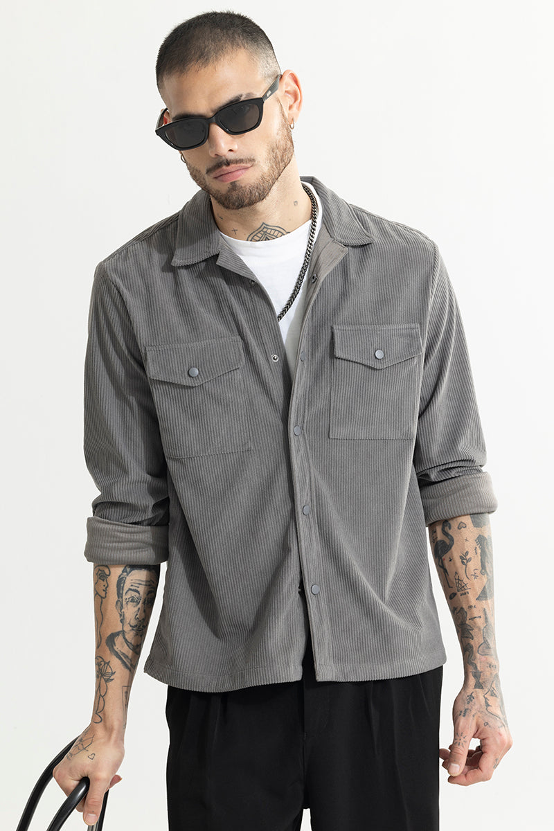 Cord Couture Grey Overshirt