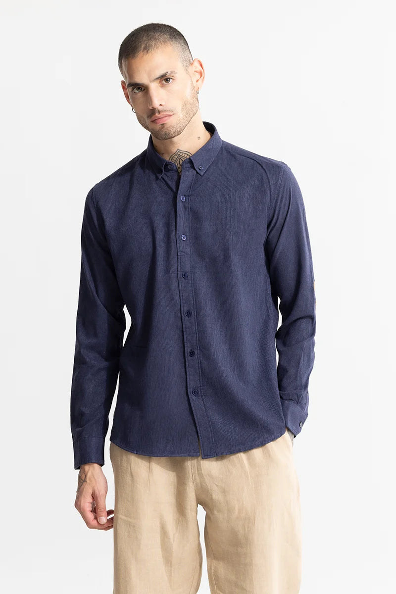 Buy Men's Spino Navy Shirt Online | SNITCH