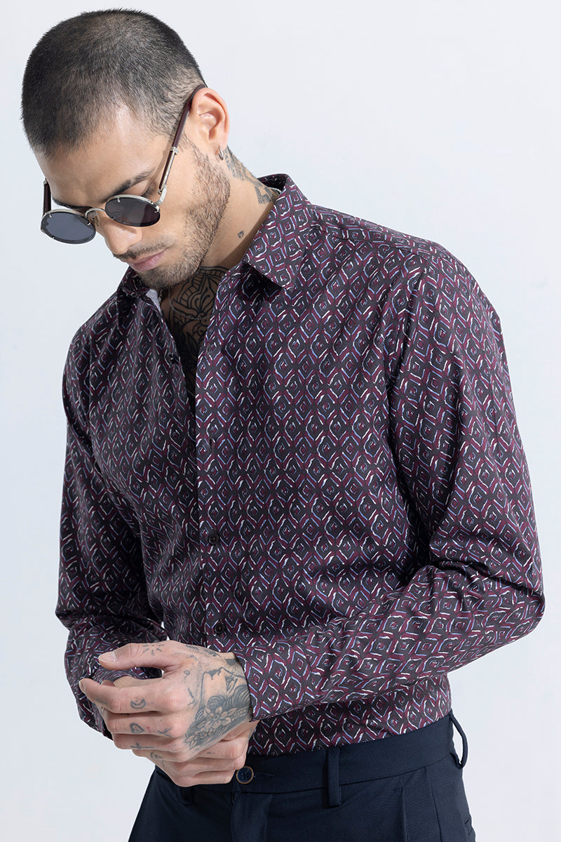 Absqure Diamond Maroon Shirt