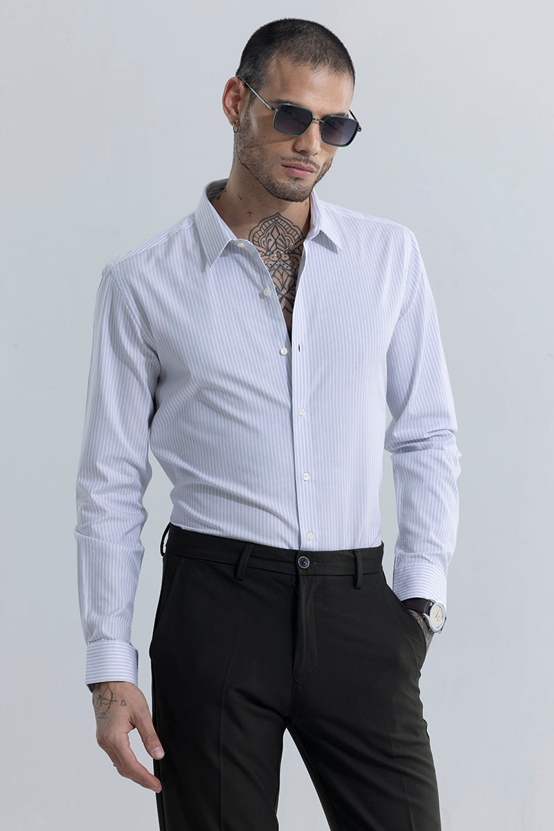 Waggle Stripe Grey Shirt