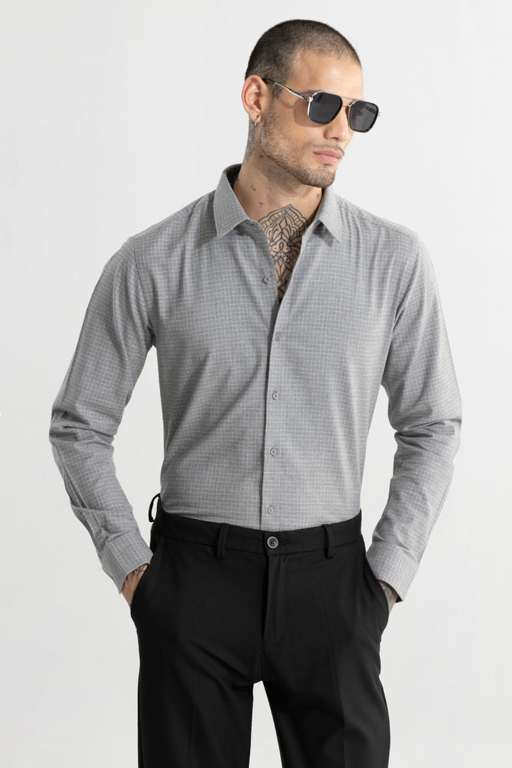 Self Mini Square Grey Shirt