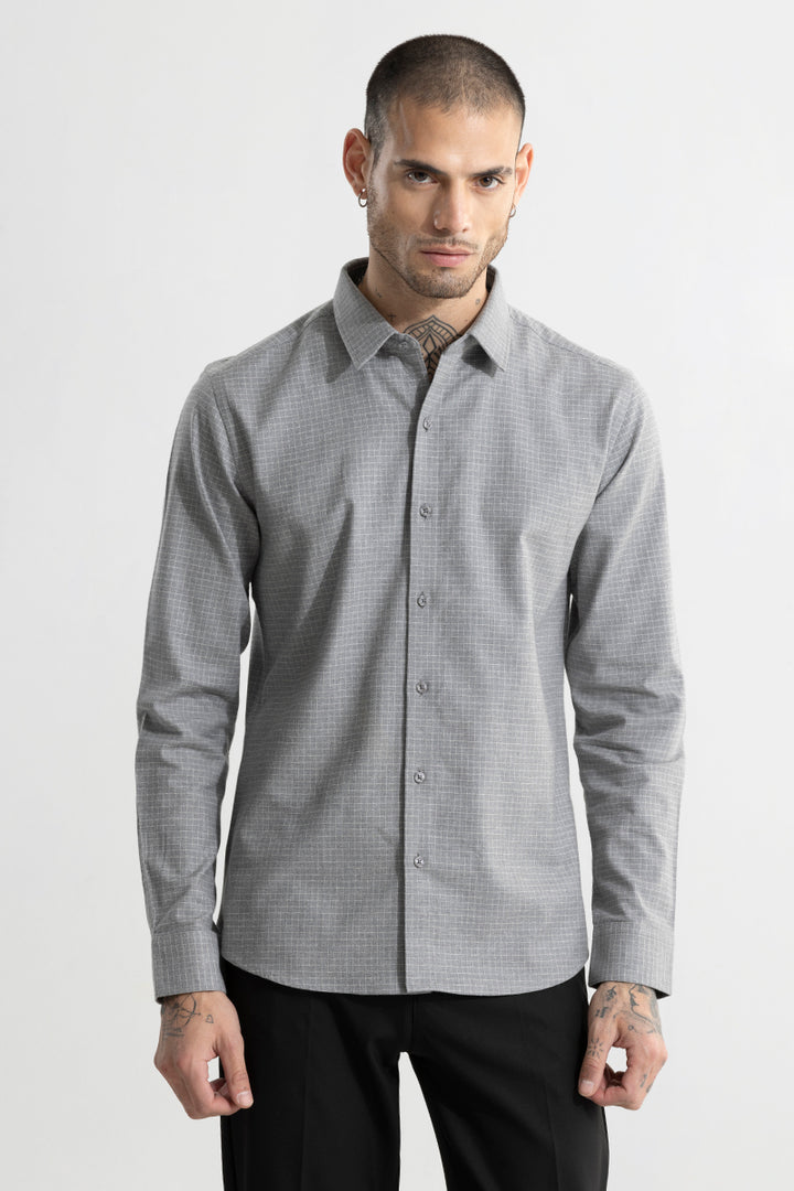 Self Mini Square Grey Shirt