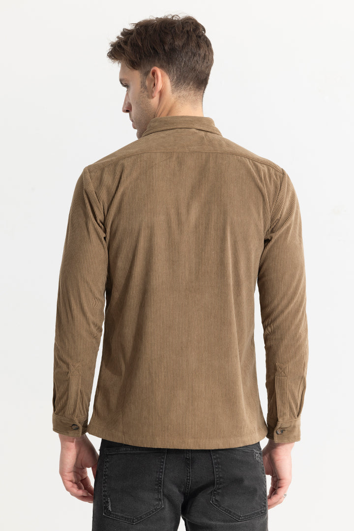 Cord Line Brown Corduroy Shirt