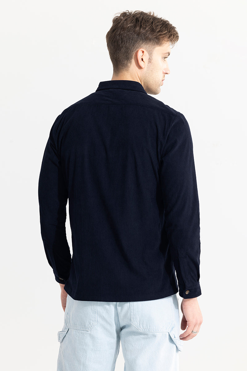 Cord Line Navy Corduroy Shirt