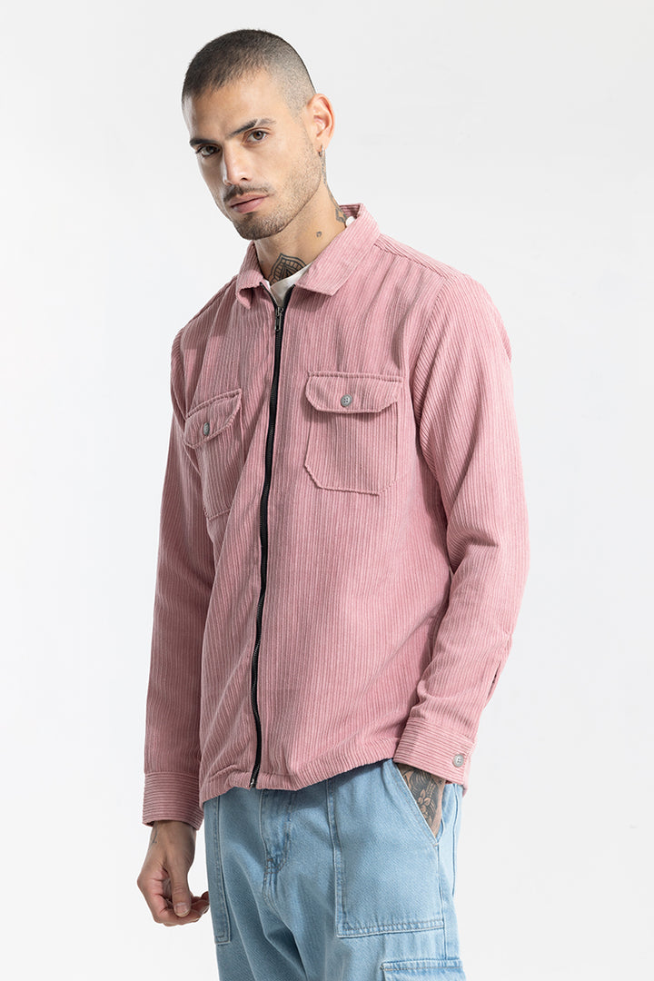 Ribcord Pink Corduroy Overshirt