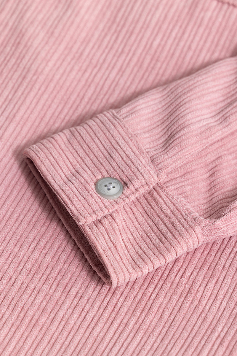 Ribcord Pink Corduroy Overshirt