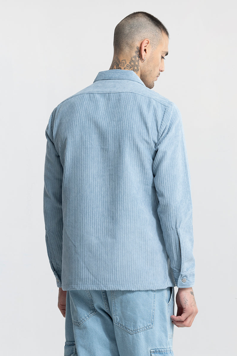 Ribcord Blue Corduroy Overshirt