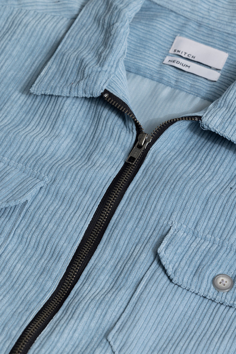 Ribcord Blue Corduroy Overshirt