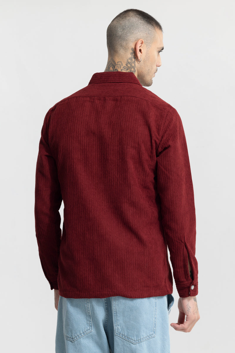 Ribcord Red Corduroy Overshirt