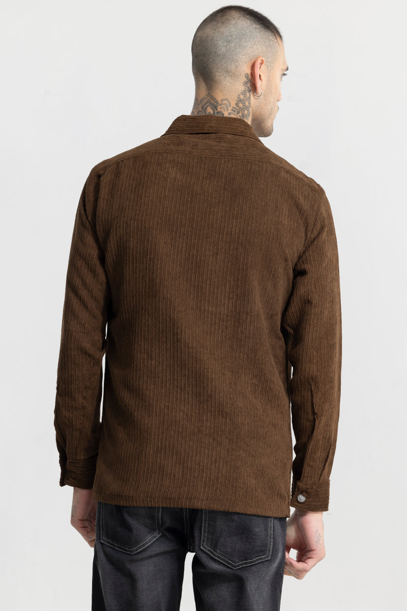 Ribcord Brown Corduroy Overshirt