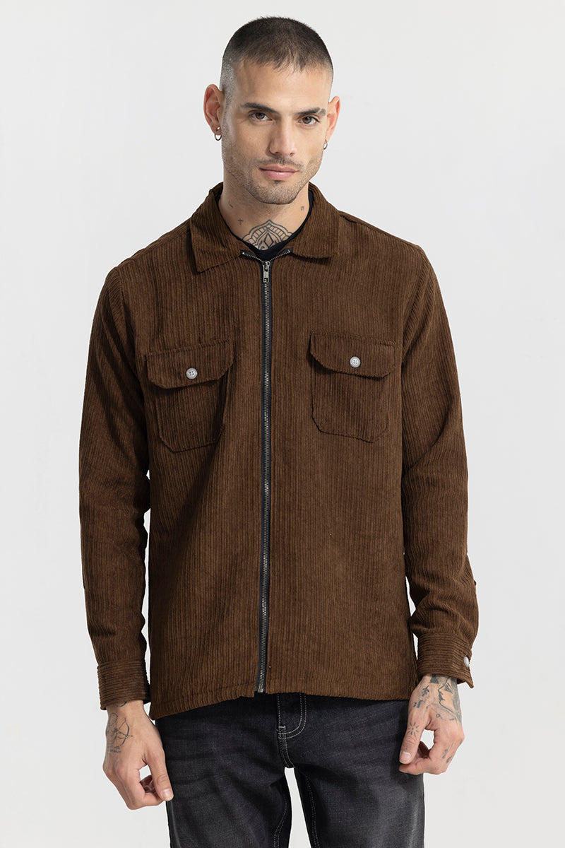 Ribcord Brown Corduroy Overshirt