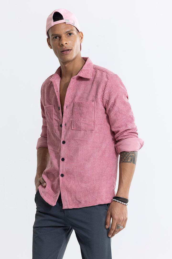 Cordbreaker Pink Corduroy Overshirt