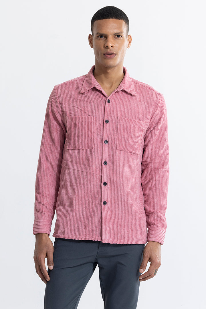 Cordbreaker Pink Corduroy Overshirt