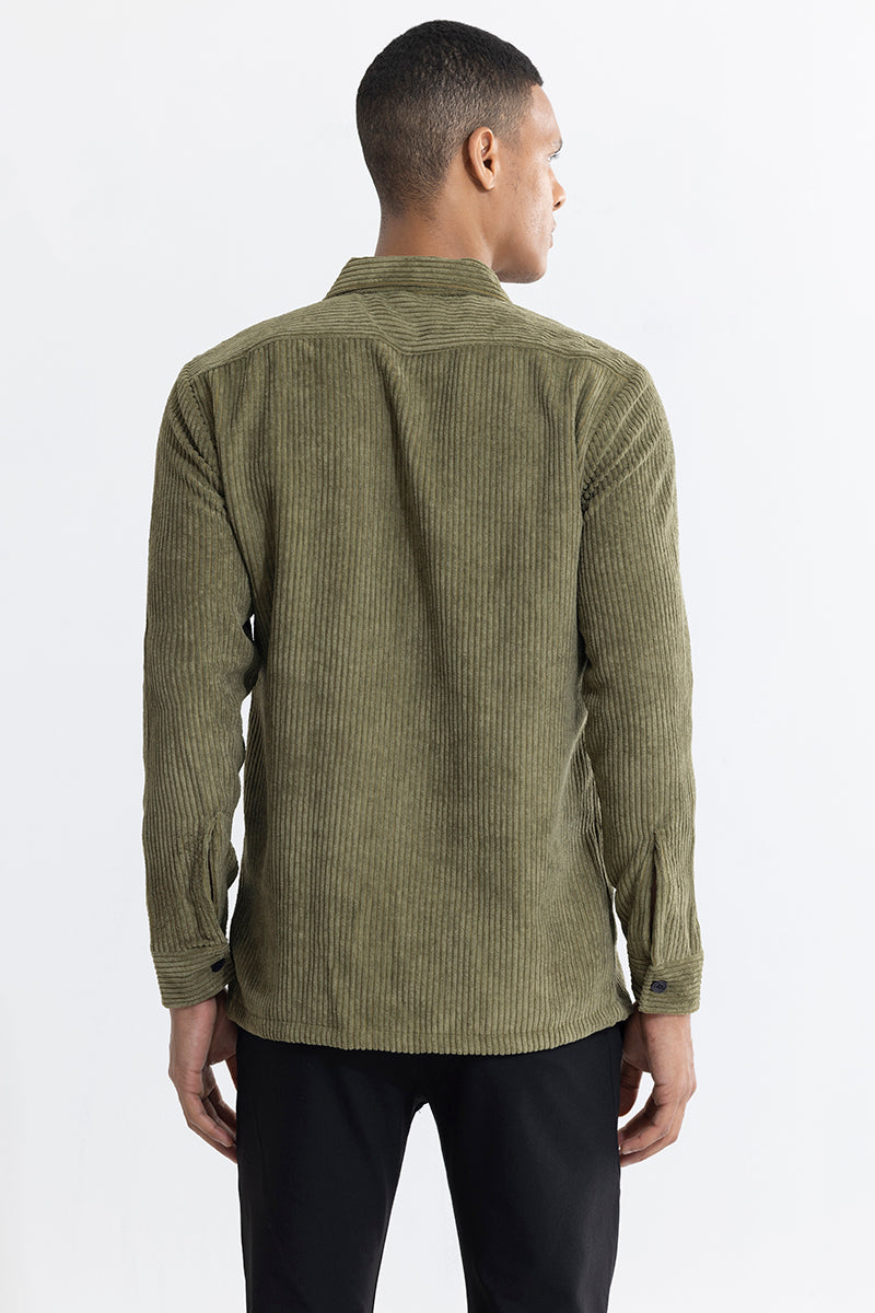 Cordbreaker Olive Corduroy Overshirt