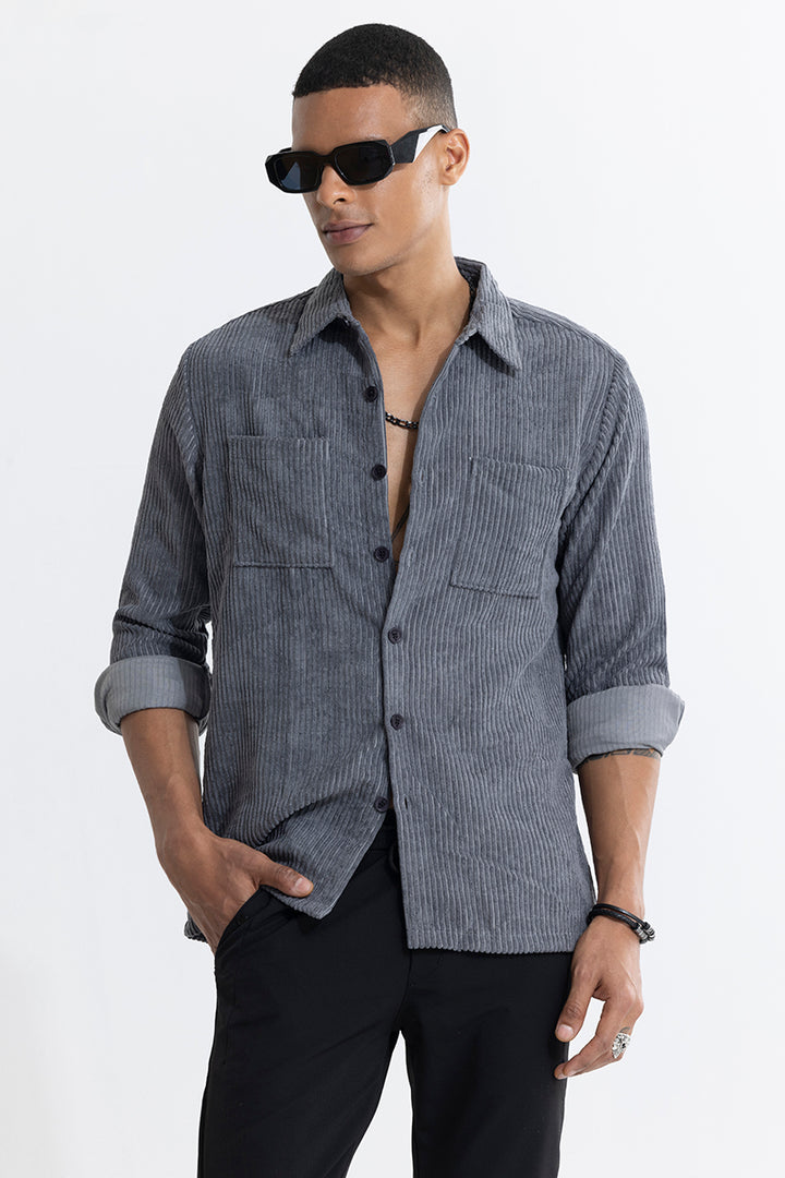 Cordbreaker Grey Corduroy Overshirt