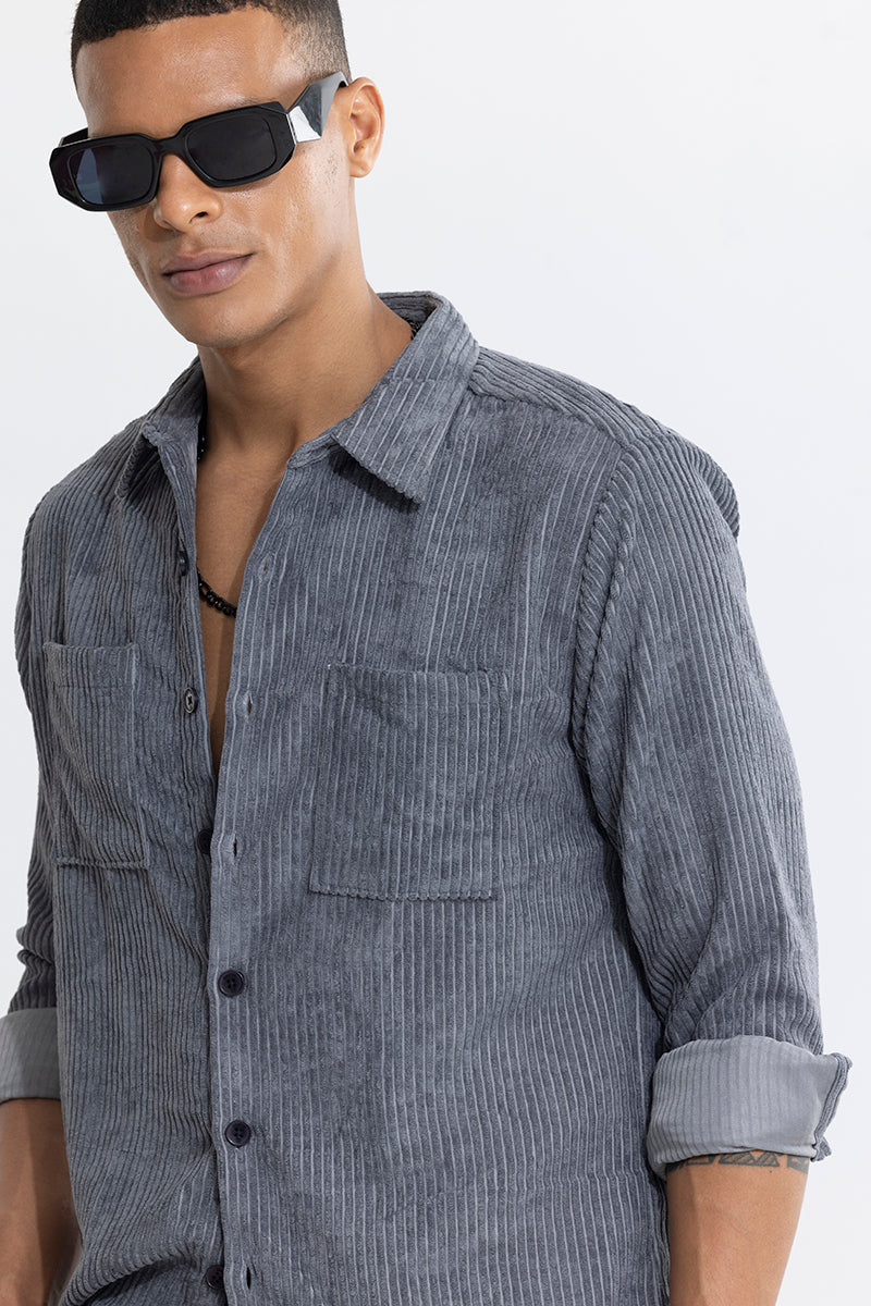 Cordbreaker Grey Corduroy Overshirt