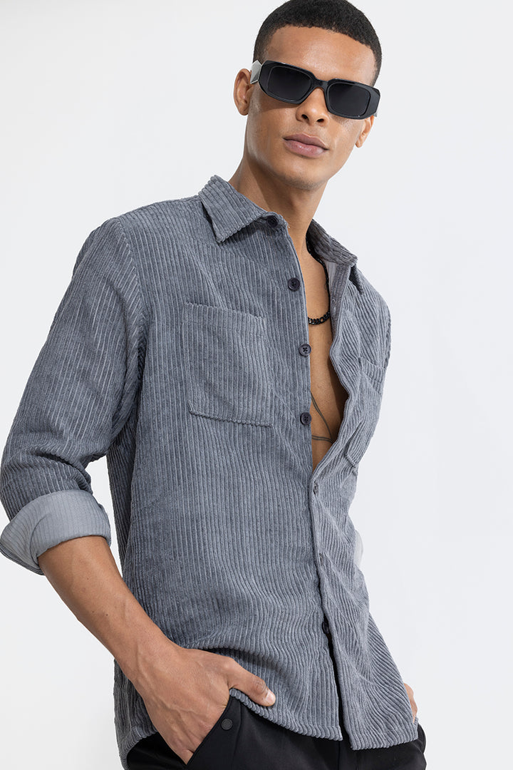 Cordbreaker Grey Corduroy Overshirt