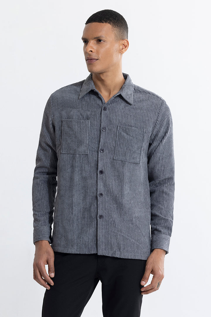 Cordbreaker Grey Corduroy Overshirt