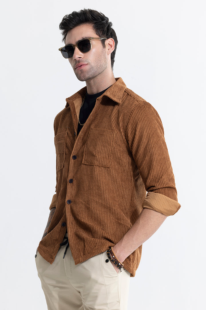 Cordbreaker Brown Corduroy Overshirt