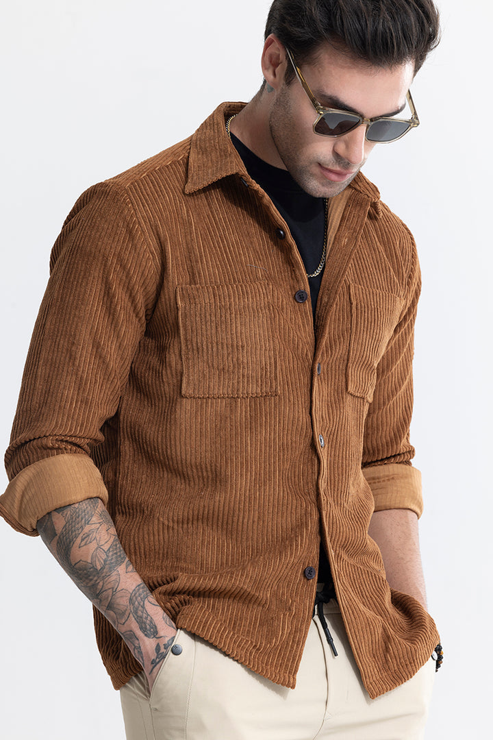 Cordbreaker Brown Corduroy Overshirt