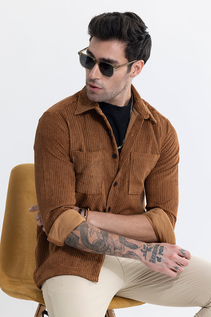 Cordbreaker Brown Corduroy Overshirt