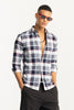 Bold Block Line Steel Grey Checks  Shirt