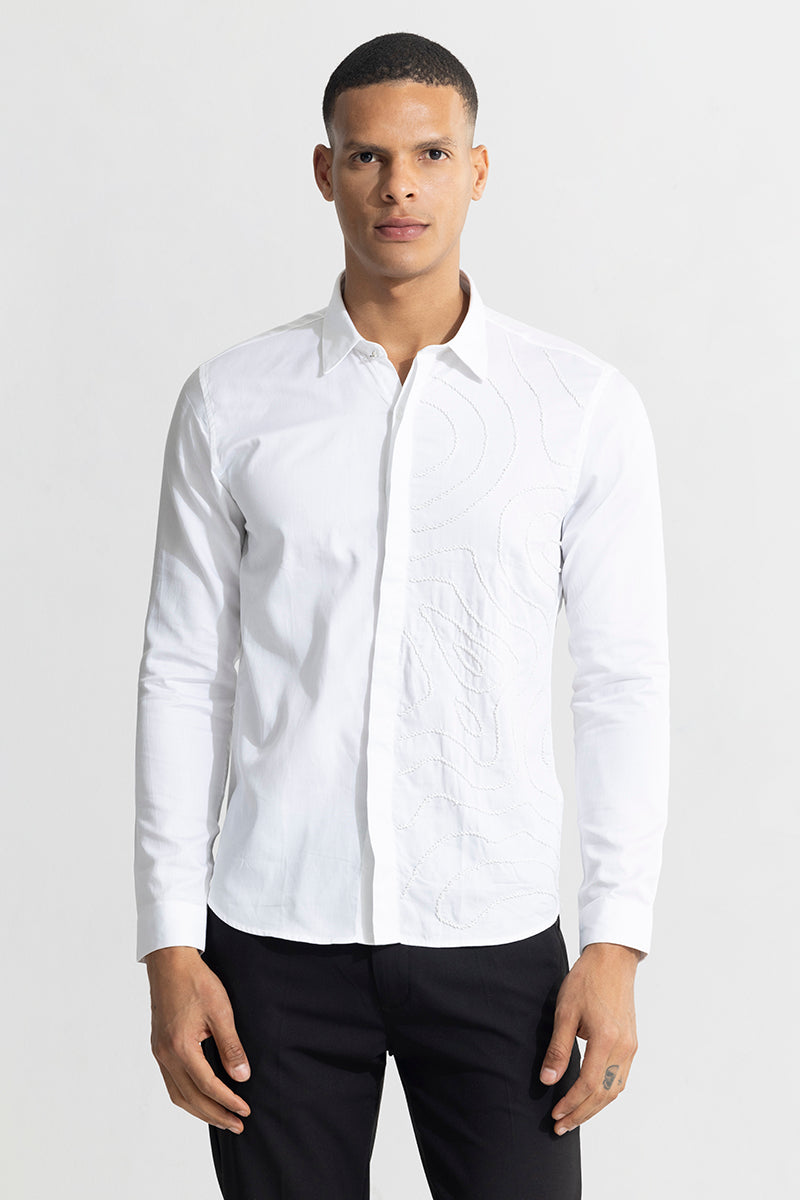 Grafer Beaded White Shirt