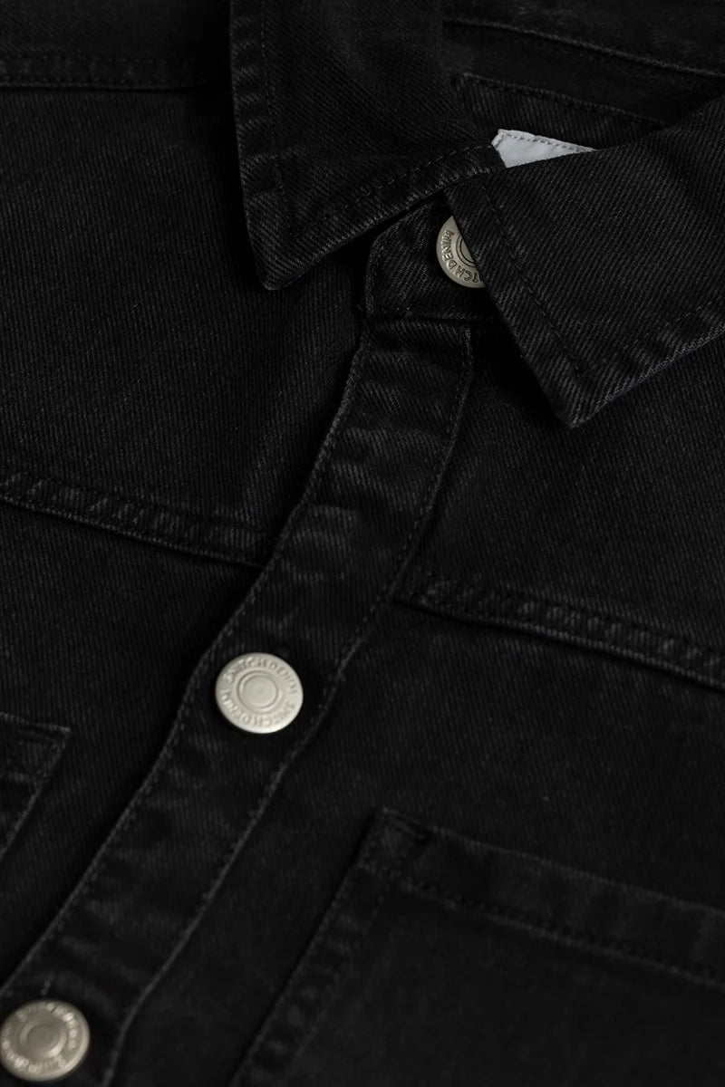 Super Denim Washed Black Shirt