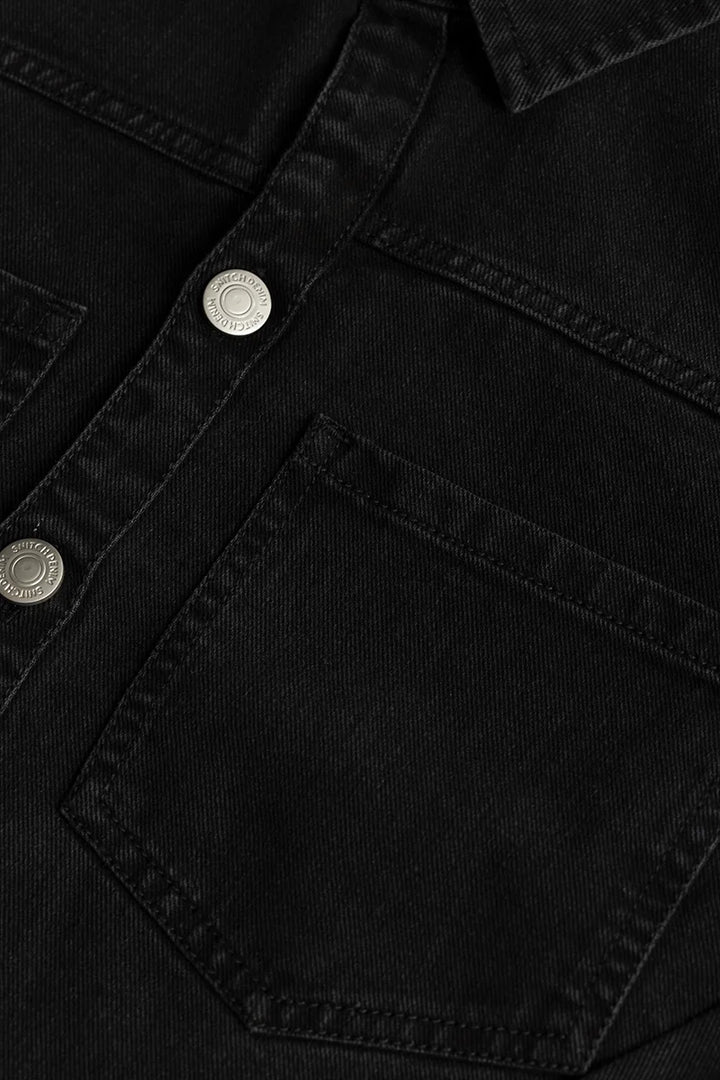 Super Denim Washed Black Shirt