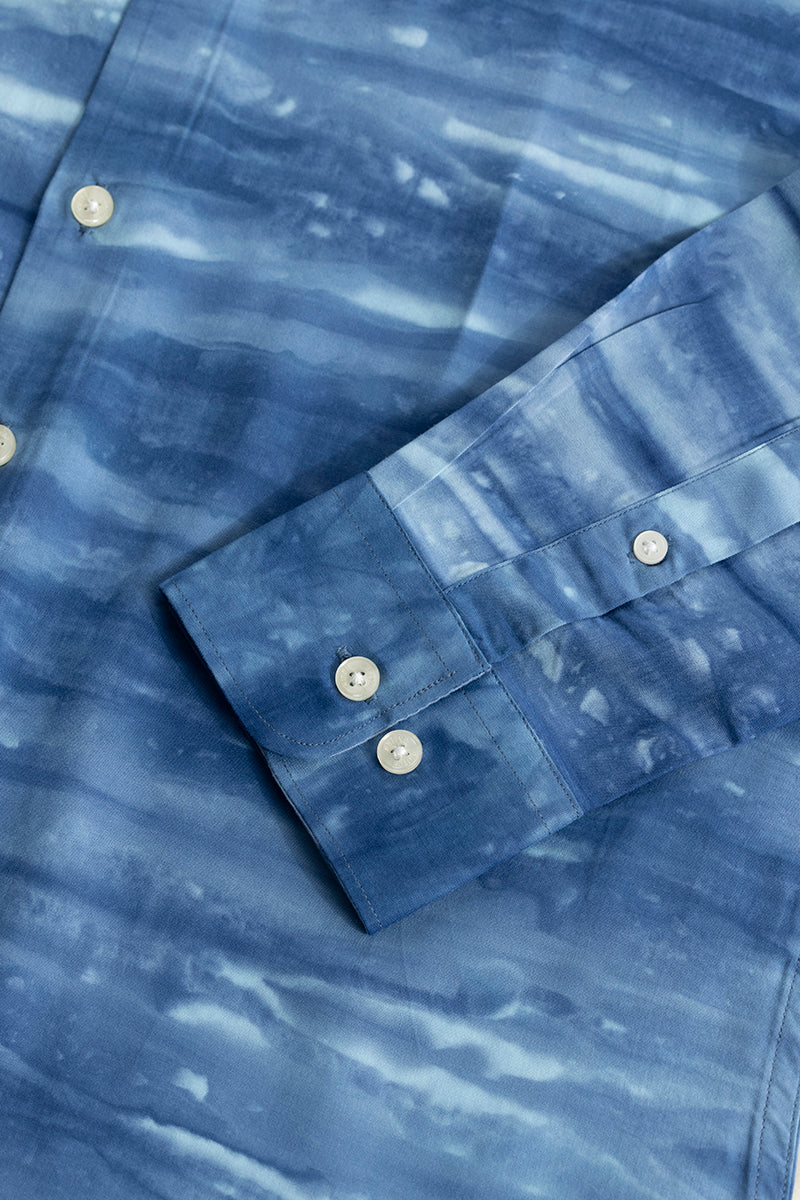 Muslin Tie Dye Blue Shirt