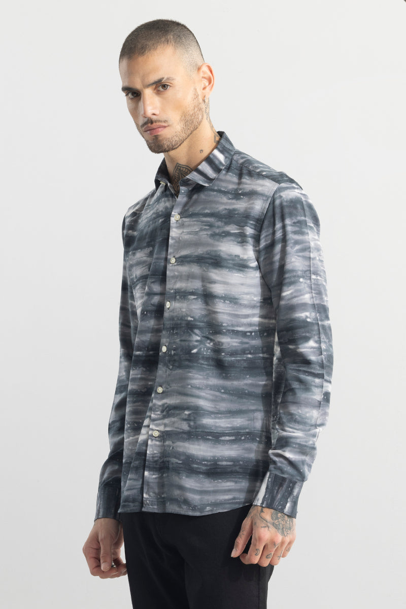 Muslin Tie Dye Grey Shirt