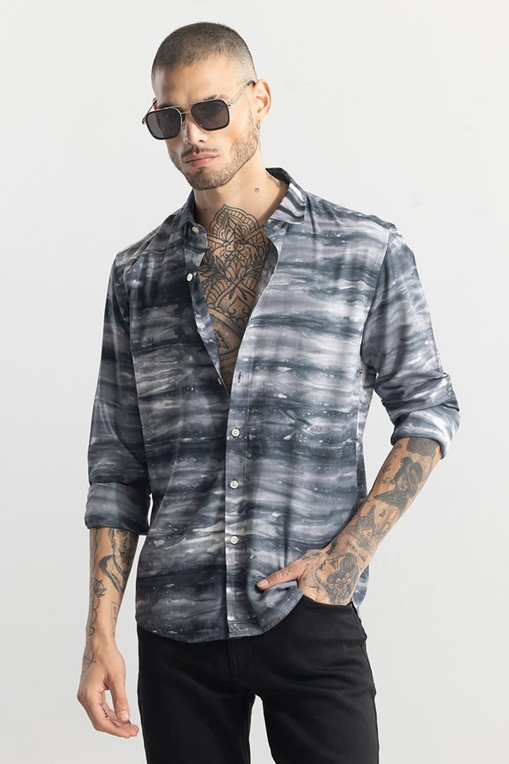 Muslin Tie Dye Grey Shirt